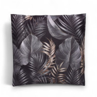 Vodeodolný sedací MAXI vankúš 100x15 cm do závesného kresla - zlaté palmy/čierny