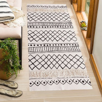 Kusový koberec BOHO - 50x160 cm - ecru/čierny
