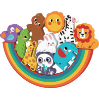 2Kids Toys Balančné puzzle so zvieratkami 2 v 1