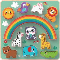2Kids Toys Balančné puzzle so zvieratkami 2 v 1