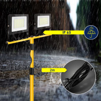 Halogénové LED stavebné svietidlo na stojane 2x30W RSL001-30N