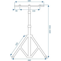 Halogénové LED stavebné svietidlo na stojane 2x30W RSL001-30N