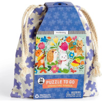 Mudpuppy Puzzle Jarný sprievod v látkovom vrecúšku 36 dielikov