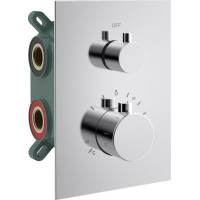 Sapho KIMURA podomietková sprchová termostatická batéria, box, 3 výstupy, chróm KU683
