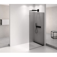 Polysan ARCHITEX BLACK MATT sprchová zástena 662mm, dymové sklo AXB70SC