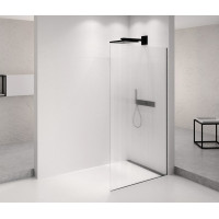 Polysan ARCHITEX BLACK MATT sprchová zástena 1262mm, sklo Flute AXB130FL
