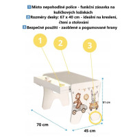 Detský stolík so šuplíkom a stoličkou - Baletka