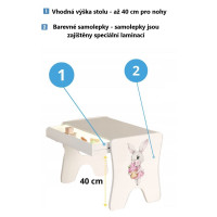 Detský stolík so šuplíkom a stoličkou - Hasič a dvaja psíci