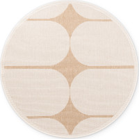 Kusový koberec Duet Bowen Beige/White kruh - na von aj na doma