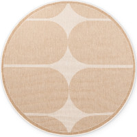 Kusový koberec Duet Bowen Beige/White kruh - na von aj na doma