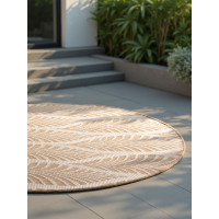 Kusový koberec Duet Liora Beige/White kruh - na von aj na doma