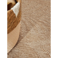 Kusový koberec Duet Liora Beige/White kruh - na von aj na doma