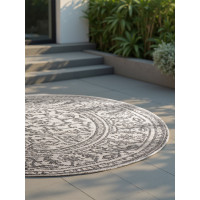 Kusový koberec Duet Kona White/Gray kruh - na von aj na doma