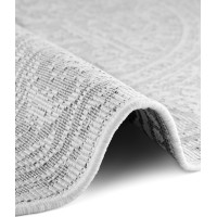 Kusový koberec Duet Kona White/Gray kruh - na von aj na doma