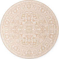 Kusový koberec Duet Kona Beige/White kruh - na von aj na doma