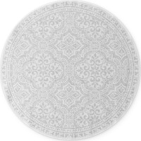 Kusový koberec Duet Rosel White/Gray kruh - na von aj na doma