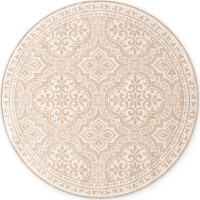 Kusový koberec Duet Rosel Beige/White kruh - na von aj na doma