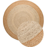 Kusový koberec Jutta Natur Ivory/Gold kruh
