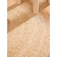 Kusový koberec Jutta Natur Ivory/Gold kruh