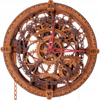 WOODEN CITY 3D puzzle Industriálne nástenné hodiny 421 dielov