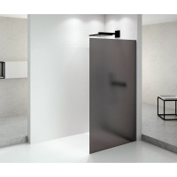 Polysan ARCHITEX BLACK MATT sprchová zástena 1462mm, dymové matné sklo AXB150SM
