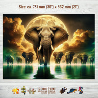 WOODEN CITY Drevené puzzle Slonie sny 2000 dielikov