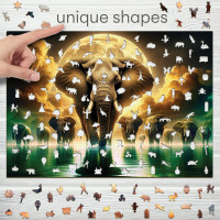 WOODEN CITY Drevené puzzle Slonie sny 2000 dielikov