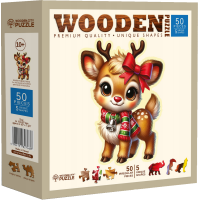 WOODEN CITY Drevené puzzle Zimný priateľ 50 dielikov