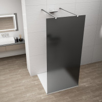 Polysan ESCA CHROME jednodielna sprchová zástena do priestoru, dymové matné sklo, 1100 mm ES1411-05