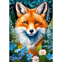 CHERRY PAZZI Puzzle Líška v kvetoch 1000 dielikov