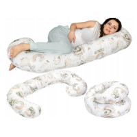 Tehotenský a dojčiaci vankúš BABYMAM PREMIUM 300 cm 3v1 - Sloník na obláčiku