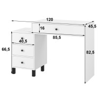 Toaletný stolík ELEGANT - kašmírový