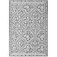 Kusový koberec Duet Rosel White/Gray - na ven i na doma