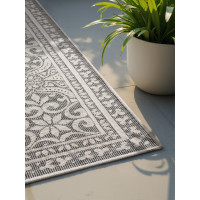 Kusový koberec Duet Rosel White/Gray - na von aj na doma