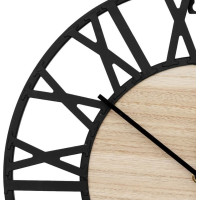Nástenné hodiny Loft okrúhle 35 cm - kov/drevo