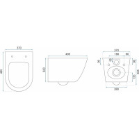 Závesné WC Rea Carlo mini RIMLESS + Duroplast sedátko flat - ecru