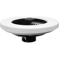 Stropné LED svietidlo s ventilátorom na diaľkové ovládanie - čierne