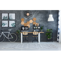 Nástenné hodiny Loft okrúhle 35 cm - kov/drevo