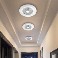 Stropné LED svietidlo s ventilátorom na diaľkové ovládanie - biele