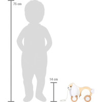 small foot Drevená ťahacia hračka Králik so šuštivými uškami