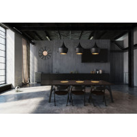 Nástenné hodiny Loft okrúhle 35 cm - kov/drevo