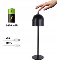 Dotyková nočná lampička MODERN - čierna