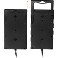 Solight prepäťová ochrana, 8z, USB A + CA, 2m, čierna