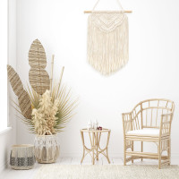 Závesná dekorácia macramé BOHO - ecru