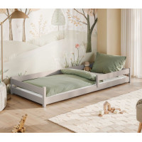 Detská Montessori posteľ z masívu borovice ALICE - 160x80 cm - KAŠMÍROVÁ