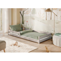 Detská Montessori posteľ z masívu borovice ALICE - 200x90 cm - KAŠMÍROVÁ