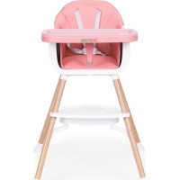 ECOTOYS Jedálenská stolička 2v1 Ružová