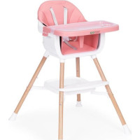 ECOTOYS Jedálenská stolička 2v1 Ružová