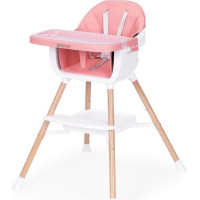 ECOTOYS Jedálenská stolička 2v1 Ružová