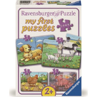 RAVENSBURGER Moje prvé puzzle Zvieracie rodinky na farme 4v1 (2,4,6,8 dielikov)